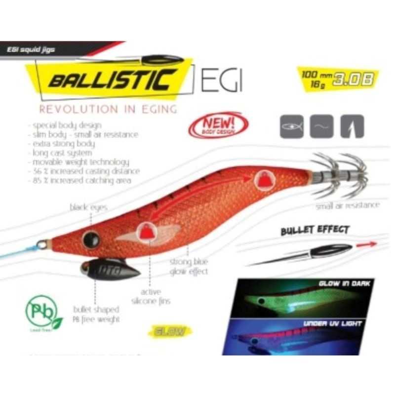 DTD Ballistic Egi 3.0 B 16Gr 100 mm Long Cast