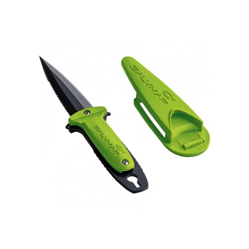 Salvimar Cuchillo Atlantis Black Blade Acid Green