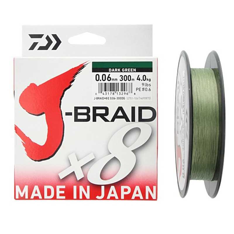 Daiwa J Braid X8 300 Mt Dark Green