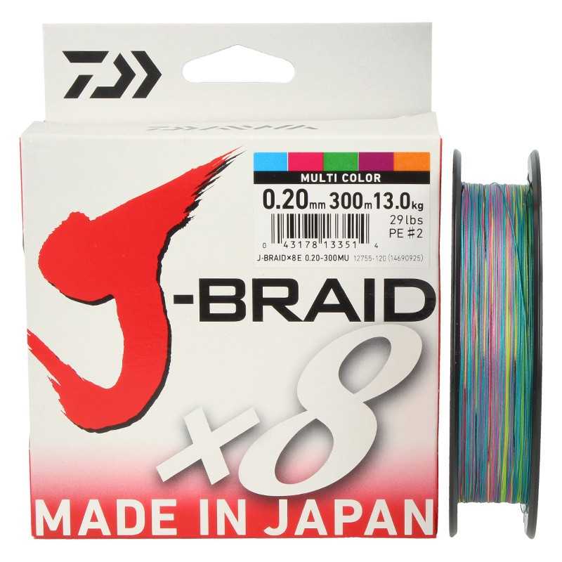 14727-Daiwa J-braid X8 300 mt Multicolor